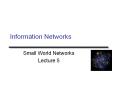 Information Networks PowerPoint PPT Presentation