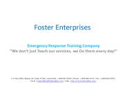 OSHA Certification and Training - Foster Enterprises