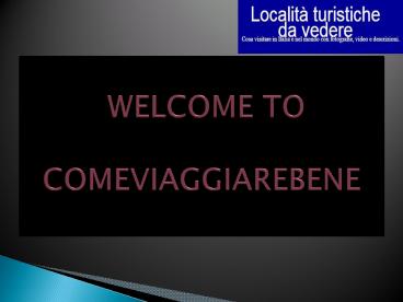 località turistiche da vedere