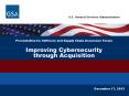 Presentation to: Software and Supply Chain Assurance Forum Improving Cybersecurity through Acquisition PowerPoint PPT Presentation