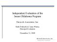 Independent Evaluation of the Insure Oklahoma Program Burns PowerPoint PPT Presentation