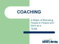COACHING PowerPoint PPT Presentation