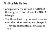 Trig Ratios