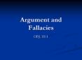 Argument and Fallacies PowerPoint PPT Presentation