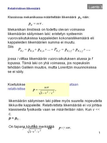 Relativistinen liikem