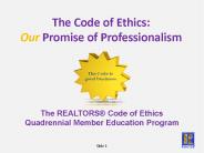 The Code of Ethics   Your Promise of Professionalism
