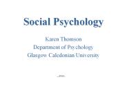 Social Psychology