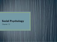 Social Psychology