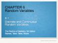 CHAPTER 6 Random Variables PowerPoint PPT Presentation