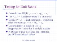 Testing for Unit Roots