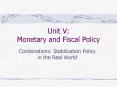 Unit V: Monetary and Fiscal Policy PowerPoint PPT Presentation