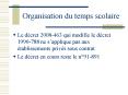 Organisation du temps scolaire PowerPoint PPT Presentation