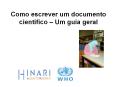 Como escrever um documento cient PowerPoint PPT Presentation