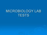 MICROBIOLOGY LAB TESTS