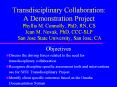 Transdisciplinary Collaboration: A Demonstration Project Phyllis M. Connolly, PhD, RN, CS Jean M. Novak, PhD, CCC-SLP San Jose State University, San Jose, CA PowerPoint PPT Presentation