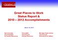 Great Places to Work Status Report PowerPoint PPT Presentation