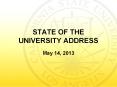 STATE OF THE UNIVERSITY ADDRESS PowerPoint PPT Presentation