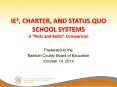IE2, Charter, and Status Quo School Systems A  PowerPoint PPT Presentation