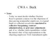 CWA v. Beck