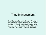 Time Management