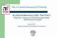 Title II-A Needs Assessment