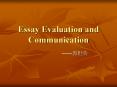 Essay Evaluation and Communication PowerPoint PPT Presentation