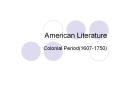 American Literature PowerPoint PPT Presentation