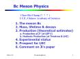 Bc Meson Physics PowerPoint PPT Presentation