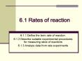 6.1 Rates of reaction PowerPoint PPT Presentation