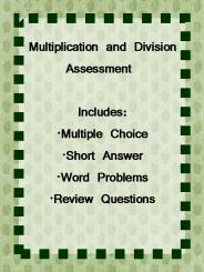 Multiplication and Division