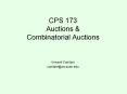 CPS 173 Auctions PowerPoint PPT Presentation