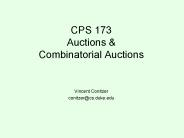 CPS 173 Auctions