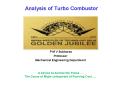 Analysis of Turbo Combustor PowerPoint PPT Presentation