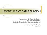 MODELO ENTIDAD RELACION
