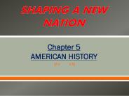 SHAPING A NEW NATION