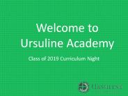 Welcome to Ursuline Academy