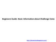 Beginners Guide: Basic Information about Challenge Coins
