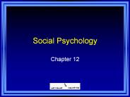 Social Psychology