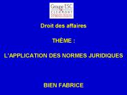 Droit des affaires
