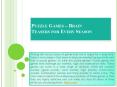 Puzzle Games – Brain Teasers for Every Season