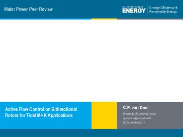 Water Power Peer Review