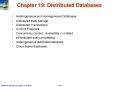 Chapter 19: Distributed Databases PowerPoint PPT Presentation