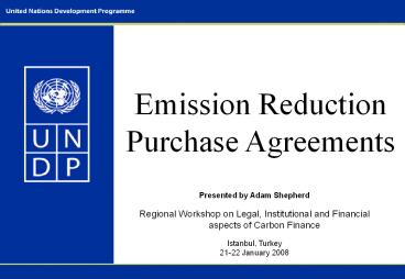 UNDP's mitigation strategy in Africa