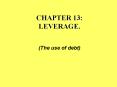 CHAPTER 13: LEVERAGE. PowerPoint PPT Presentation