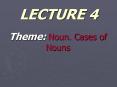 Theme: Noun. Cases ?f Nouns PowerPoint PPT Presentation