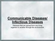 Communicable Diseases/ Infectious Diseases