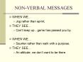 NON-VERBAL MESSAGES PowerPoint PPT Presentation
