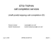 ETSI TISPAN