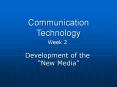 Communication Technology PowerPoint PPT Presentation