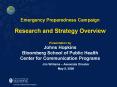 Emergency Preparedness Campaign Research and Strategy Overview Presentation by Johns Hopkins Bloomberg School of Public Health Center for Communication Programs PowerPoint PPT Presentation